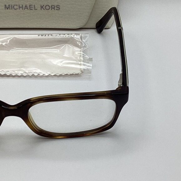 Michael Kors Eyeglass Frames Only Case Medellin 3010 52-16 140 Brown Tortoise - Picture 11 of 13